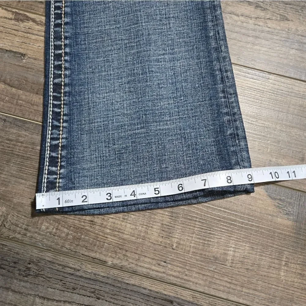 Miss Me JD1103B Bootcut Embellished Embroidered Y2K Jeans size 30